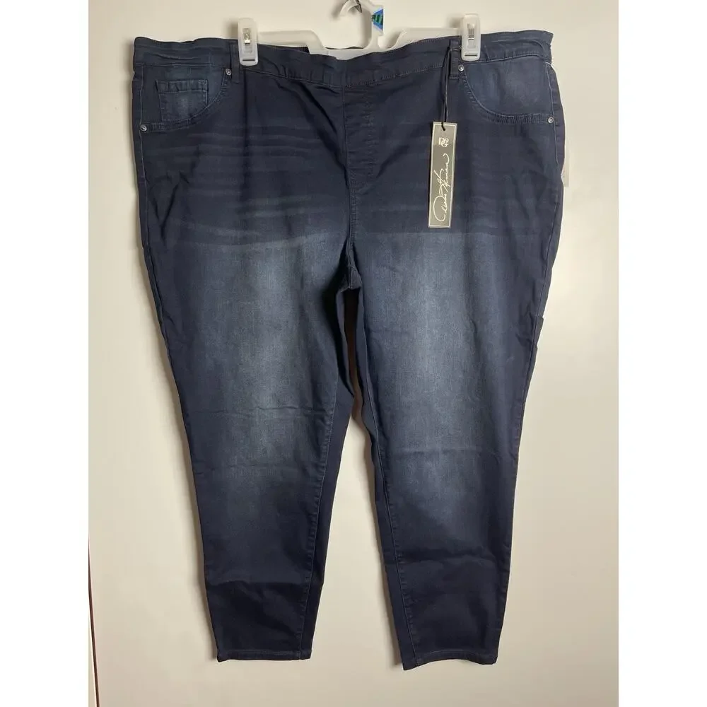 DG2 By‎ Diane Gilman Stretch Jeggings Petite Jean Pants Blue Denim Size 4XP